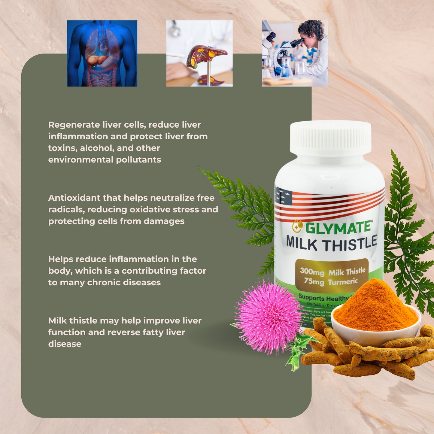 300mg Milk Thistle with 75mg Turmeric